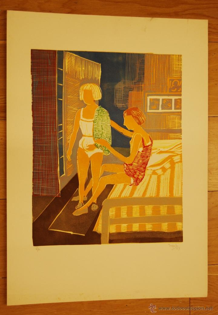 Arte: LITOGRAFIA PINTOR TREPAH A&Ntilde;O 67