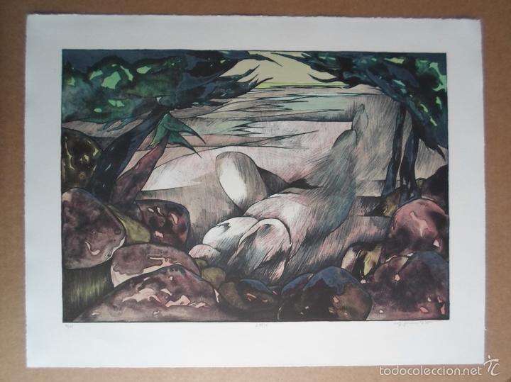 Arte: Wolff Buchholz (Alemania 1935) litograf&iacute;a 1975 de 39x55 papel 50x65 firmado y 48/85. Titulada L-7511