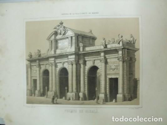 Arte: LITOGRAFIA. PUERTA DE ALCALA. HISTORIA DE LA VILLA Y CORTE DE MADRID   G-VISYMON-014