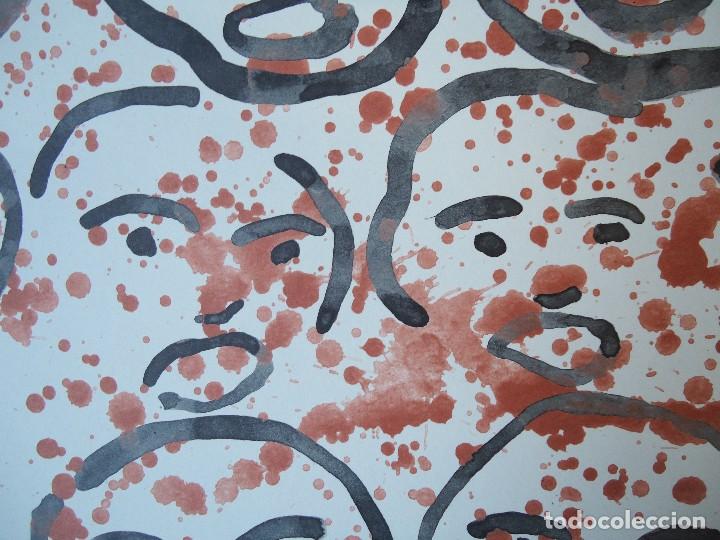 Arte: LITOGRAF&Iacute;A DE ROBERT LLIM&Oacute;S cabezas FIRMADA Y NUMERADA. - Foto 2