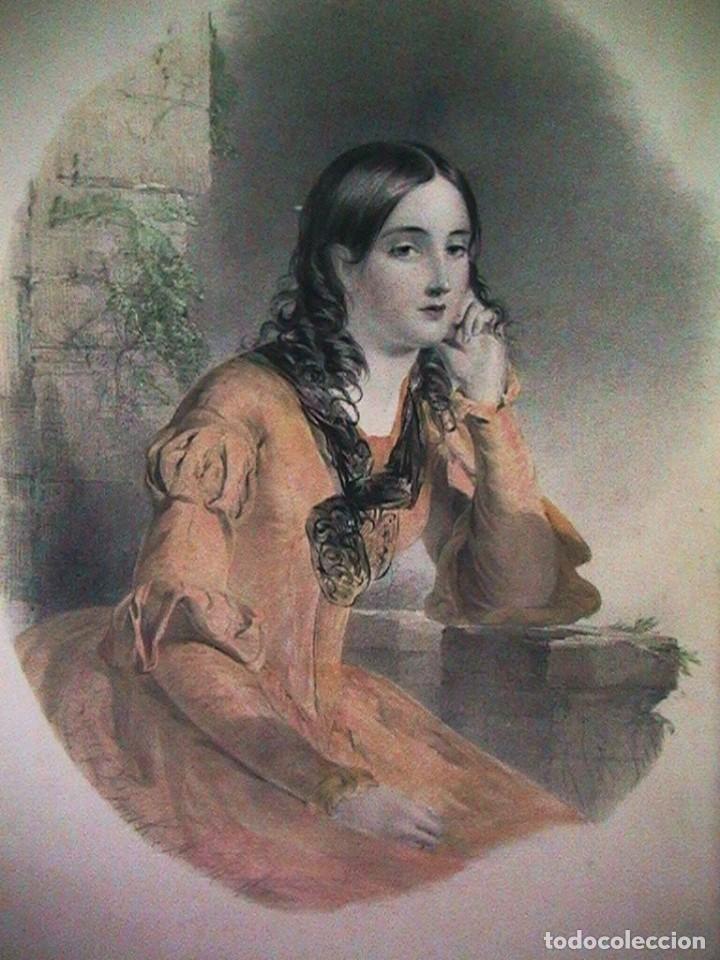 Arte: cuadro ingl&eacute;s litograf&iacute;a antigua - Foto 2