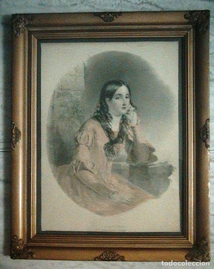 Arte: cuadro ingl&eacute;s litograf&iacute;a antigua - Foto 8