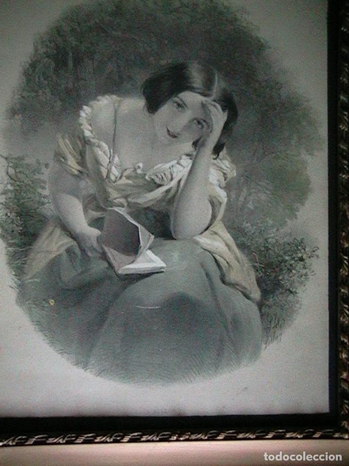 Arte: cuadro ingl&eacute;s litograf&iacute;a antigua - Foto 2