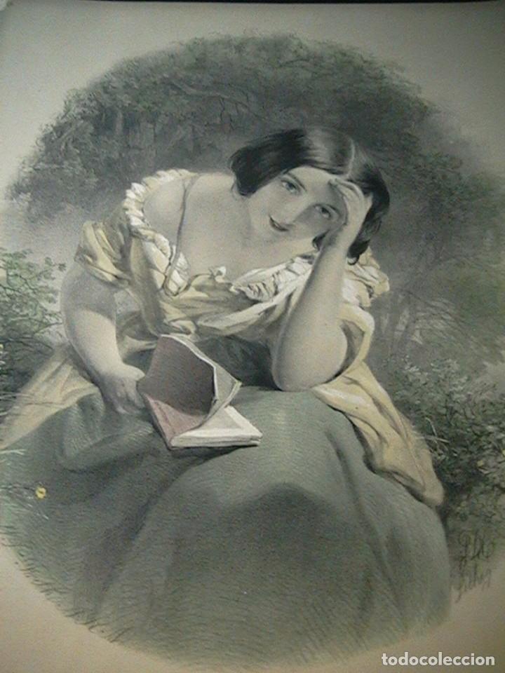 Arte: cuadro ingl&eacute;s litograf&iacute;a antigua - Foto 8
