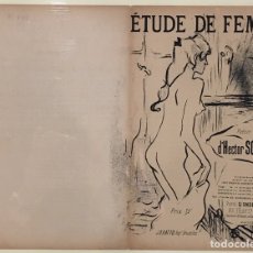 Arte: LITOGRAFIA DE HENRI TOULOUSE-LAUTREC. ETUDE DE FEMME.1893