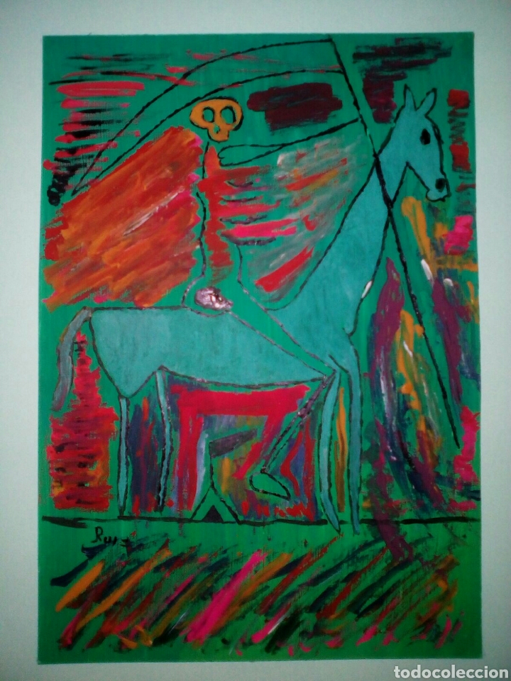 Arte: Litograf&iacute;a en cartulina a tempera - Foto 3