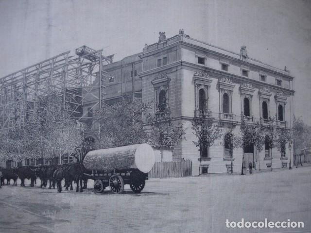 Arte: MADRID CONSTRUCCION EDIFICIO LA BOLSA ARQUITECTO REPULLES Y VARGAS .A&Ntilde;O 1878 - Foto 1