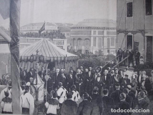 Arte: MADRID 1&ordf; PIEDRA REAL ACADEMIA DE LA LENGUA .A&Ntilde;O 1878