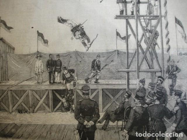 Arte: BERLIN EJERCICIOS MILITARES EN PISCINA .A&Ntilde;O 1891