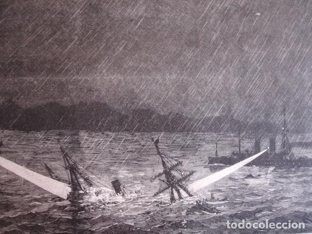 Arte: GIBRALTAR HUNDIMIENTO DEL BUQUE INGLES UTOPIA A&Ntilde;O 1891