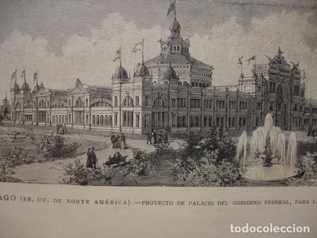 Arte: CHICAGO PROYECTO PALACIO GOBIERNO  .A&Ntilde;O 1891