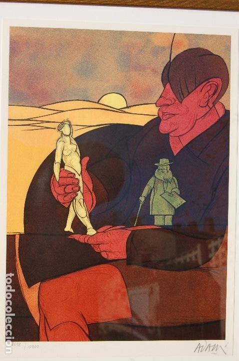 valerio adami - litografia original derriere le - Buy Antique
