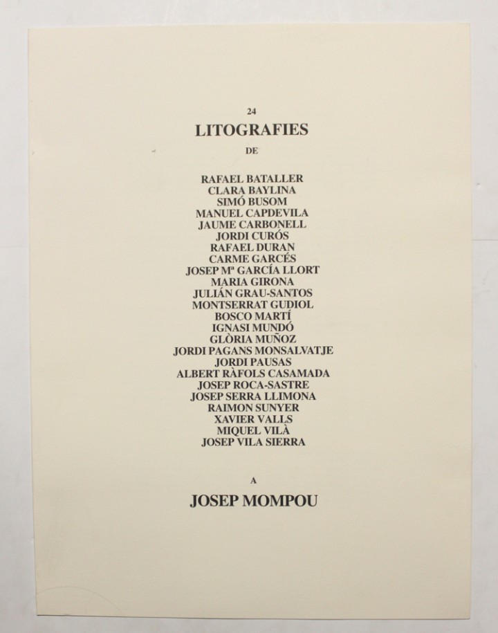 Arte: 24 LITOGRAFIES A JOSEP MOMPOU. - Foto 5