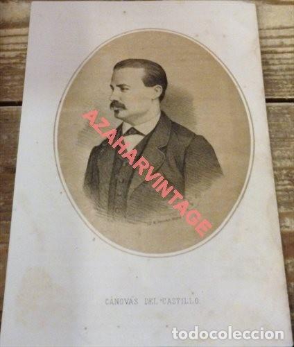 Arte: 1870 LITOGRAFIA DE CANOVAS DEL CASTILLO - Foto 1