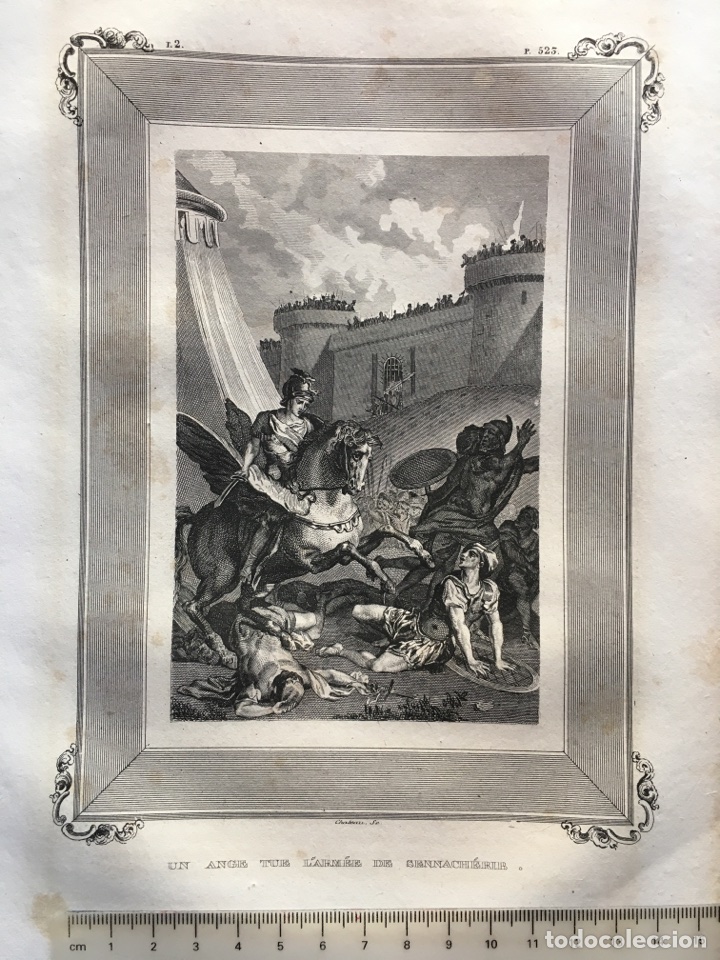 Arte: LITOGRAF&Iacute;A FRANC. FINAL S. XIX. UN ANGE TUE L ARMEE DE SIENNACHERIE. CHATEAU. Sc.medidas 14,5 x 19