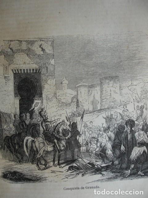 Arte: CONQUISTA DE GRANADA  .A&Ntilde;O 1852