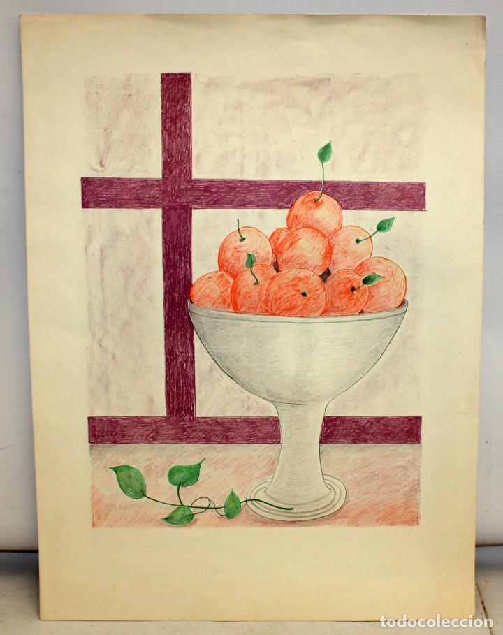 Arte: LITOGRAFIA DE AUTOR ANONIMO. INTERIOR CON BODEGON - Foto 2
