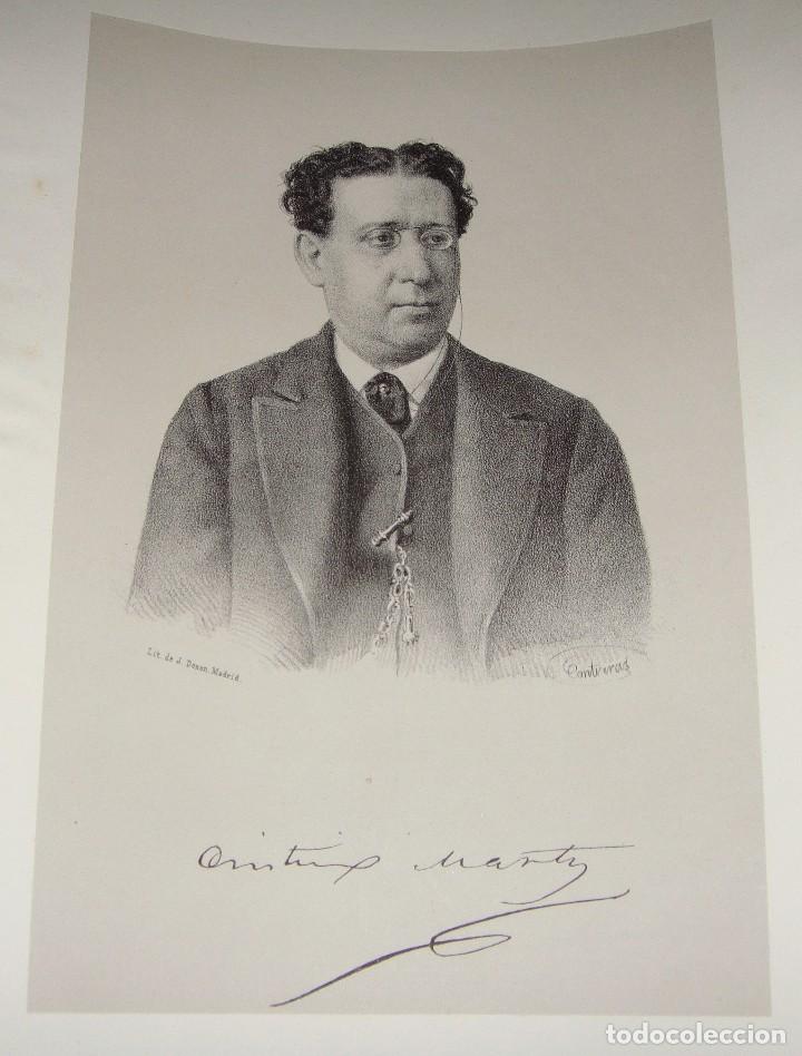 Arte: Antigua litograf&iacute;a de personaje ilustre. L. de J. Donnon Madrid. Contreras.