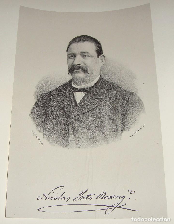 Art: Antigua litograf&iacute;a de personaje ilustre. L. de J. Donnon Madrid. Nicolas Soto Rodriguez.