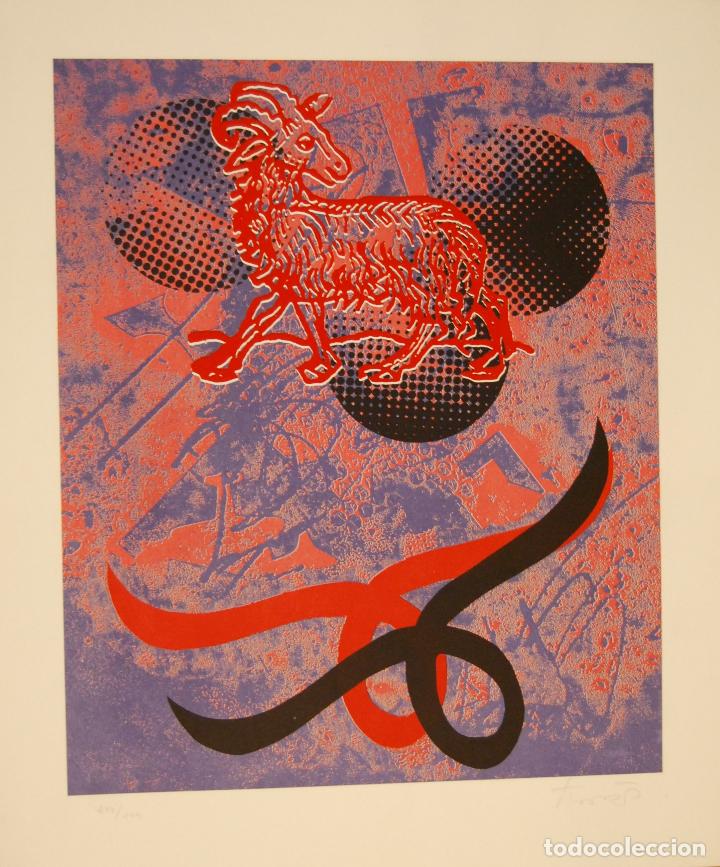 Arte: Litograf&iacute;a Joan tharrats &rdquo;ARIES&rdquo; - Foto 1