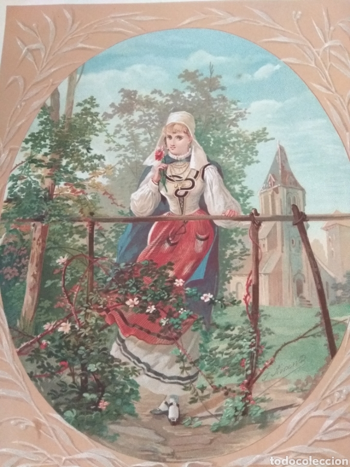 Arte: L&aacute;mina de libro de principios de S XX. Berta - Foto 2