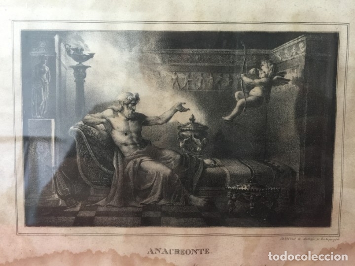 Arte: LITOGRAF&Iacute;A ANTIGUA ANACREONTE, BBB 176 - Foto 6