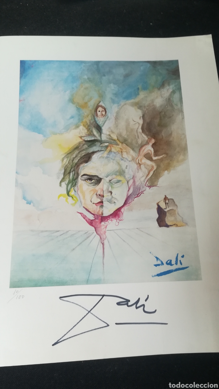Arte: Litograf&iacute;a de Dali firmada y numerada - Foto 1
