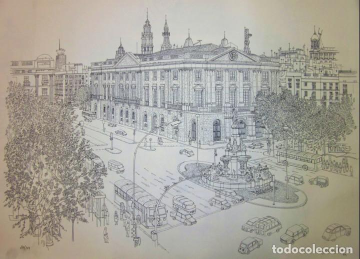 Arte: AURORA ALTISENT LITOGRAFIA-EDIFICIO CAMARA DE COMERCIO BARCELONA- 675x480 NUMERADA - Foto 1