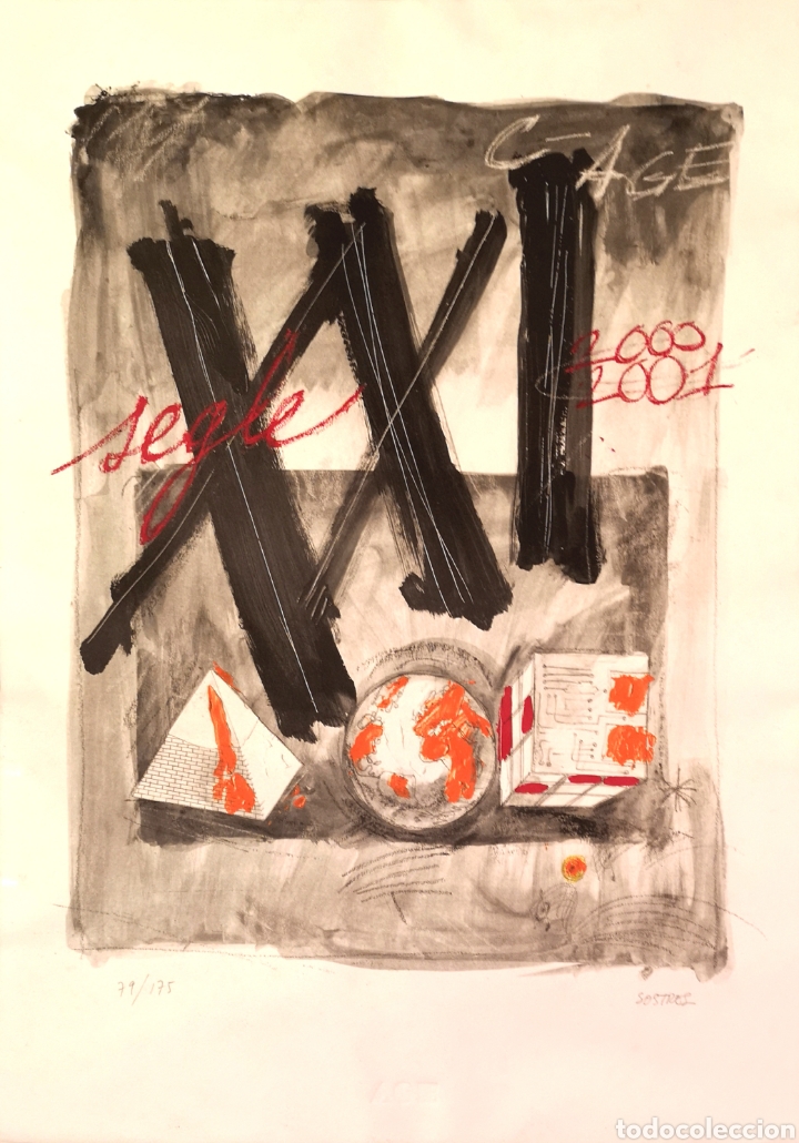 Arte: Litograf&iacute;a de Ferran Sostres - Foto 1