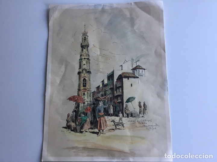 Arte: Martin Maqueda, A. Torre dos cl&eacute;rigos, Portugal ( litograf&iacute;a sin numerar )