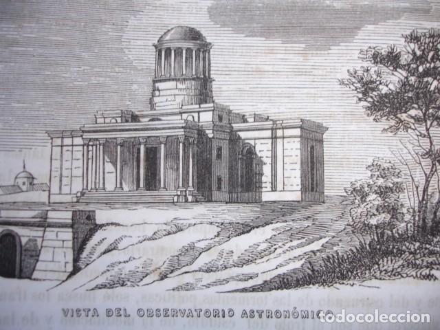 Arte: OBSERVATORIO ASTRONOMICO.MADRID.GRABADO ORIGINAL A&Ntilde;O 1849