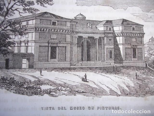 Arte: MUSEO DE PINTURAS .MADRID.GRABADO ORIGINAL A&Ntilde;O 1849