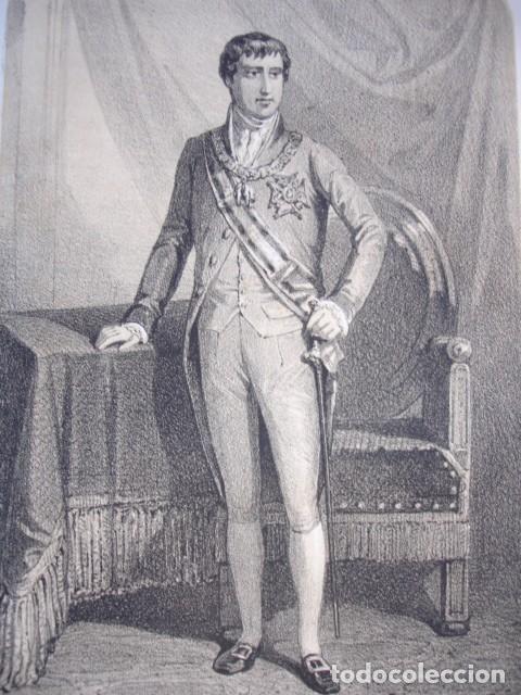 Arte: JOSE BONAPARTE .GRABADO ORIGINAL DEL A&Ntilde;O 1861