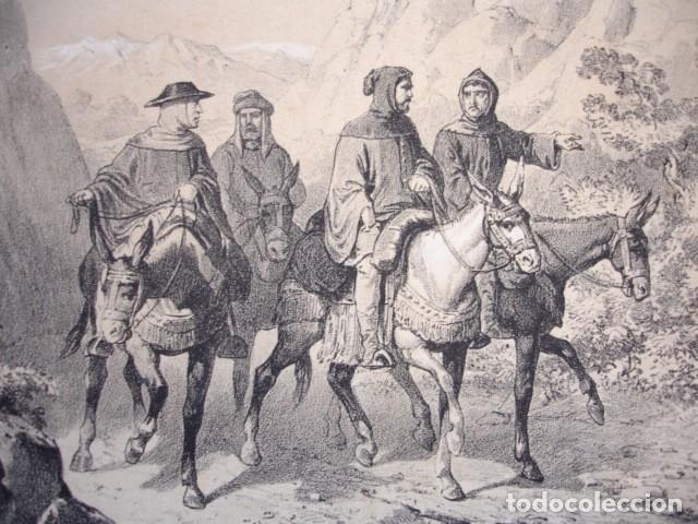 Arte: PEDRO III EL GRANDE SE DIRIGE A BURDEOS.GRABADO ORIGINAL DEL A&Ntilde;O 1861