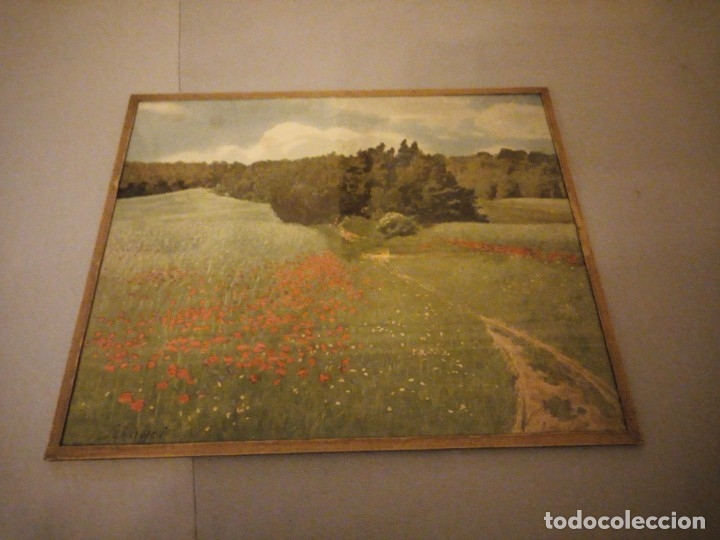 Arte: litograf&iacute;a szinyei campo de amapolas. - Foto 1