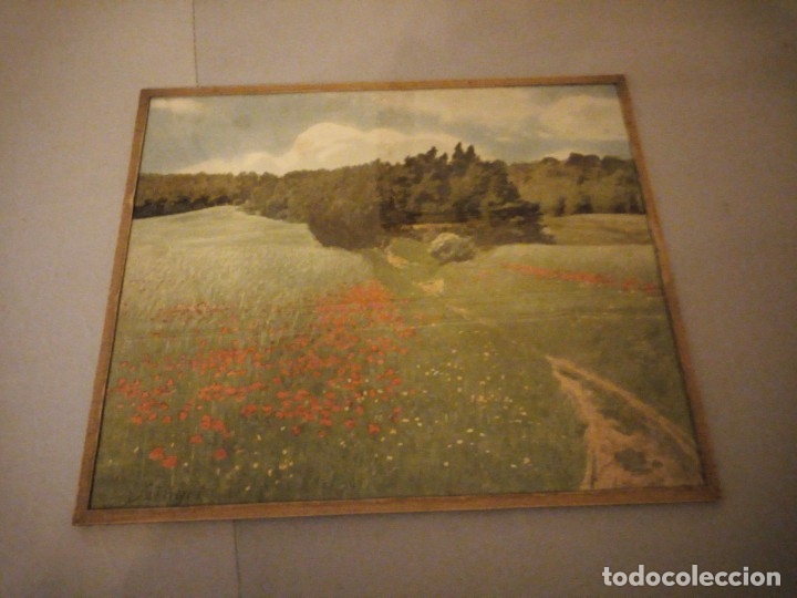 Arte: litograf&iacute;a szinyei campo de amapolas. - Foto 2