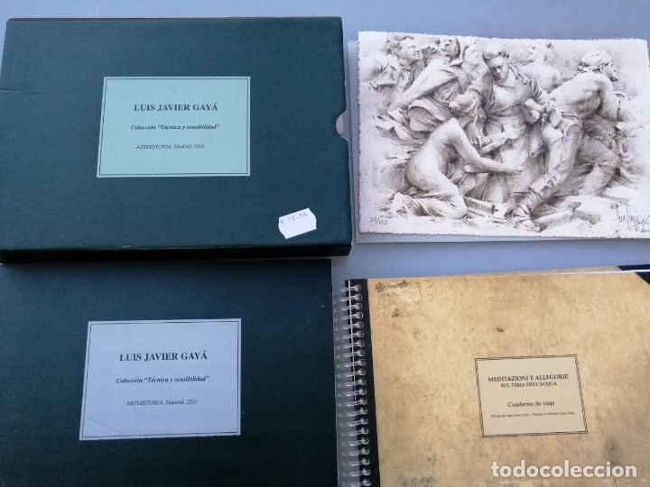 Arte: Libro, cuaderno facsimil y litograf&iacute;a firmada e iluminada a mano. Luis Javier Gaya