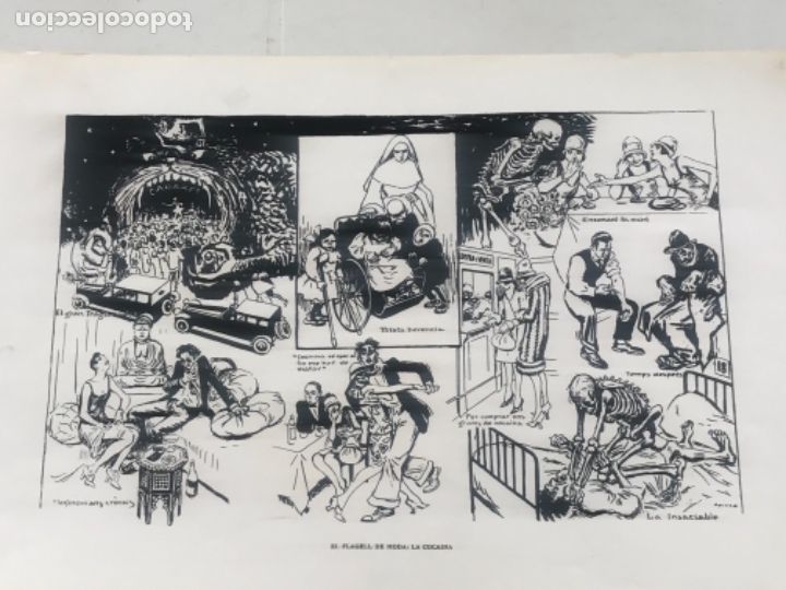 Arte: LITOGRAF&Iacute;A DE OPISSO- EL FRAGELL DE MODA: LA COCAINA , NUMERADA. - Foto 1