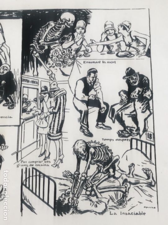 Arte: LITOGRAF&Iacute;A DE OPISSO- EL FRAGELL DE MODA: LA COCAINA , NUMERADA. - Foto 4
