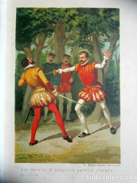 Arte: LITOGRAF&Iacute;A LR. RODR&Iacute;GUEZ MESONERO. SIN MOVERSE &Eacute;L DE SU SITIO PAREC&Iacute;A CLAVADO EN TIERRA.