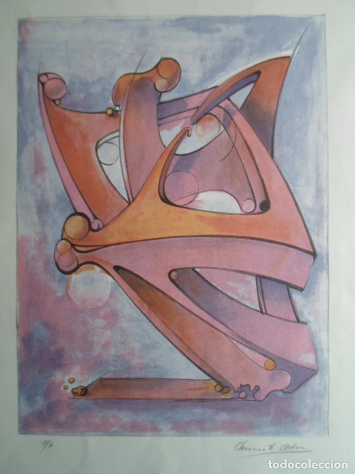 Arte: Manuel CLEMENTE OCHOA (Cascante, Navarra, 1937) litograf&iacute;a 49x64cms, firma l&aacute;piz y P.A. Pamplona