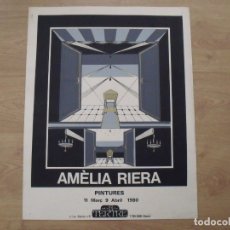 Arte: AMÈLIA RIERA. PINTURES. 1980. GALERÍA TERTRE. MATARÓ. CARTEL LITOGRÁFICO. 65X50 CM.. Lote 181735640