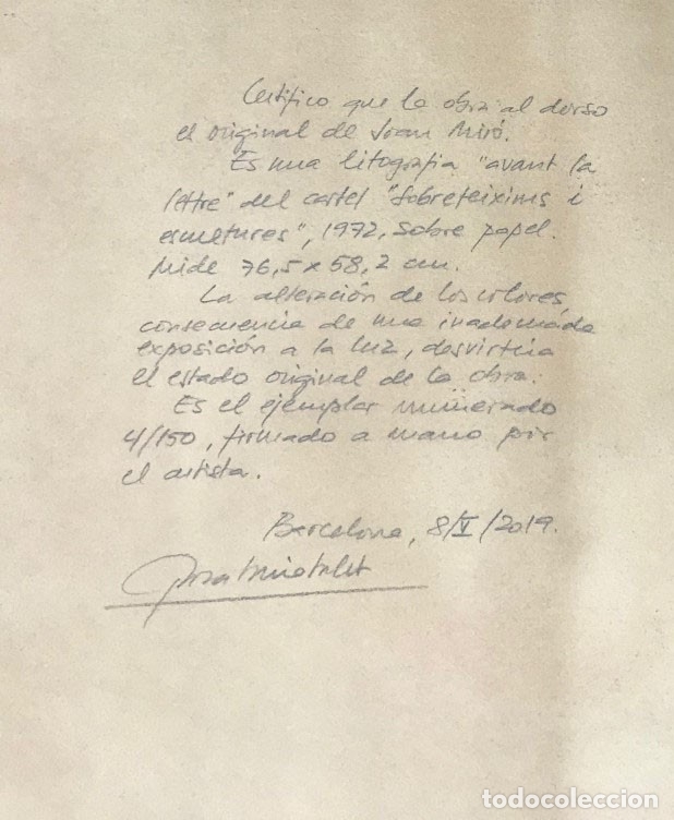 Arte: JOAN MIR&Oacute; (1893-1983) - Foto 4