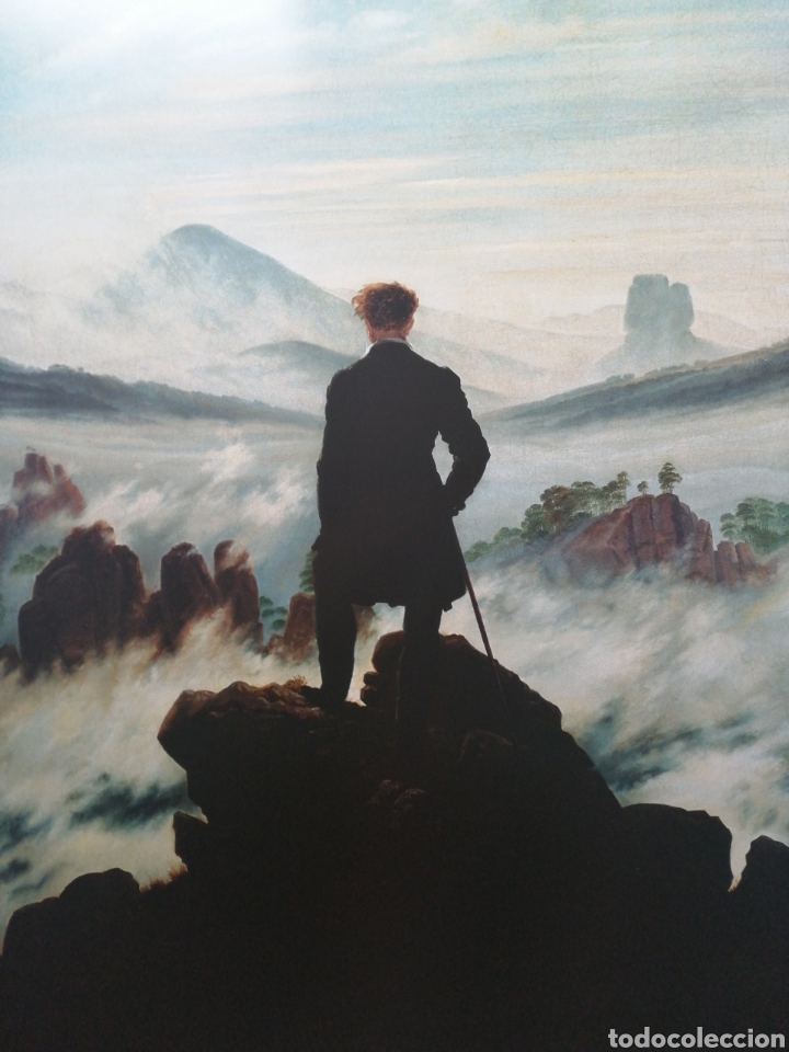 Art: FRIEDRICH, EL CAMINANTE SOBRE EL mar de Nubes. LITO ORIGINAL 80X60 cm.
