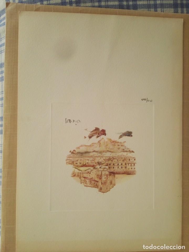 Arte: LITOGRAFIA EN SEPIA Motivo marinero (NUMERADA 190/500) VIEWS.