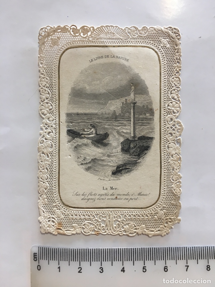 Art: ESTAMPA RELIGIOSA. LITOGRAF&Iacute;A Y CALADA. LE LIVRE DE L&Aacute; NATURE. LA MER. PAR&Iacute;S. LETAILLE.