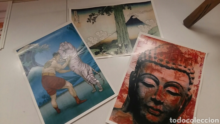 Art: TRIPTICO ORIENTAL BUDISTA de LAMINAS CARTEL ARTE ETNICO - BUDA