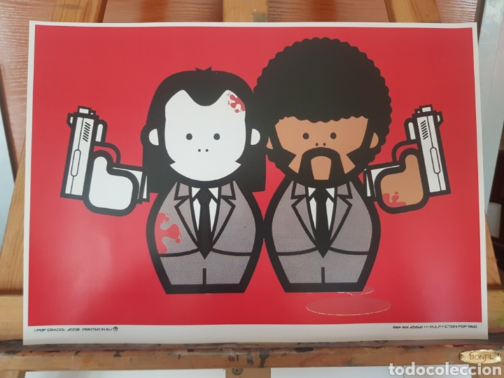 Pulp Fiction Tarantino Pop Art :rojo. Dibujo Ca - Comprar Litografías ...