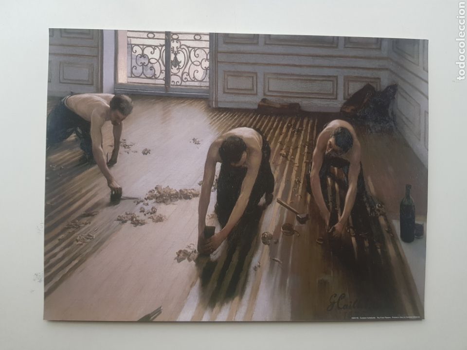 Art: GUSTAVE CAILLEBOTTE: THE FLOOR PLANERS. LITOGRAFIA ORIGINAL LEGAL CON MATRICULA