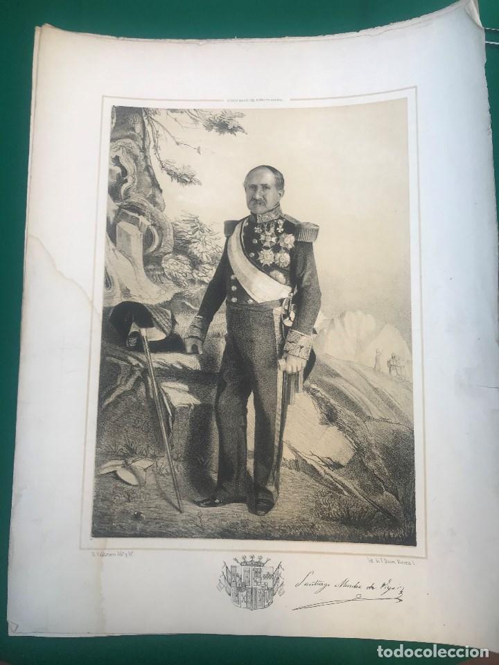 Arte: AT50-LITOGRAF&Iacute;A SIGLO XIX. D. SANTIAGO MENDEZ DE VIGO MILITAR. DEL .ESTADO MAYOR DEL EJ&Eacute;RCITO